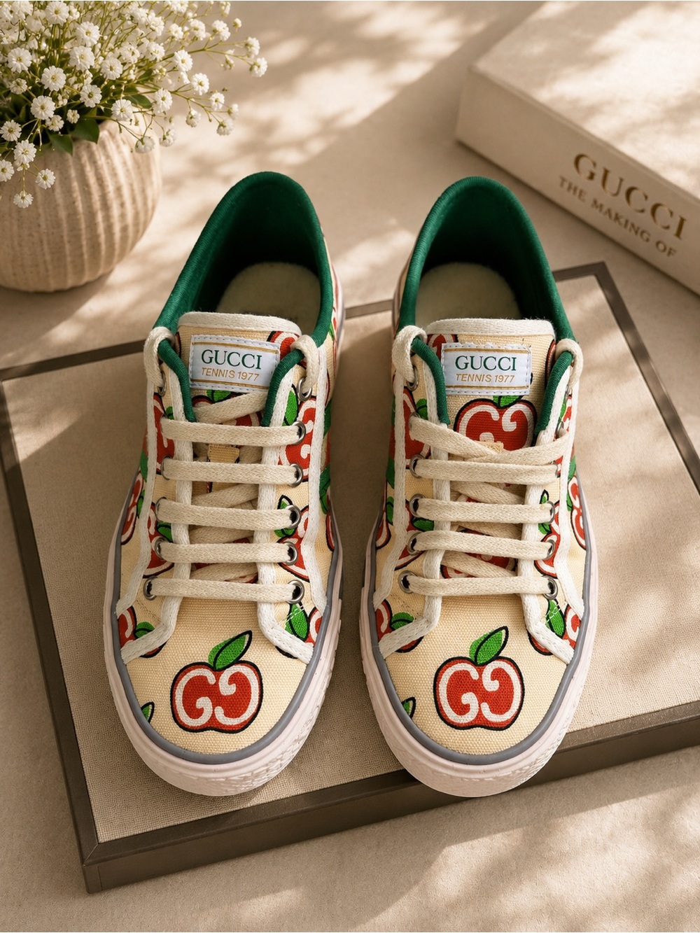 Gucci Off-White GG Apple Tennis 1977 Sneakers